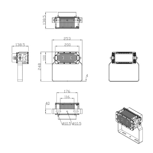 Éclairage marin de haute qualité 80W LED - LX - fl01 