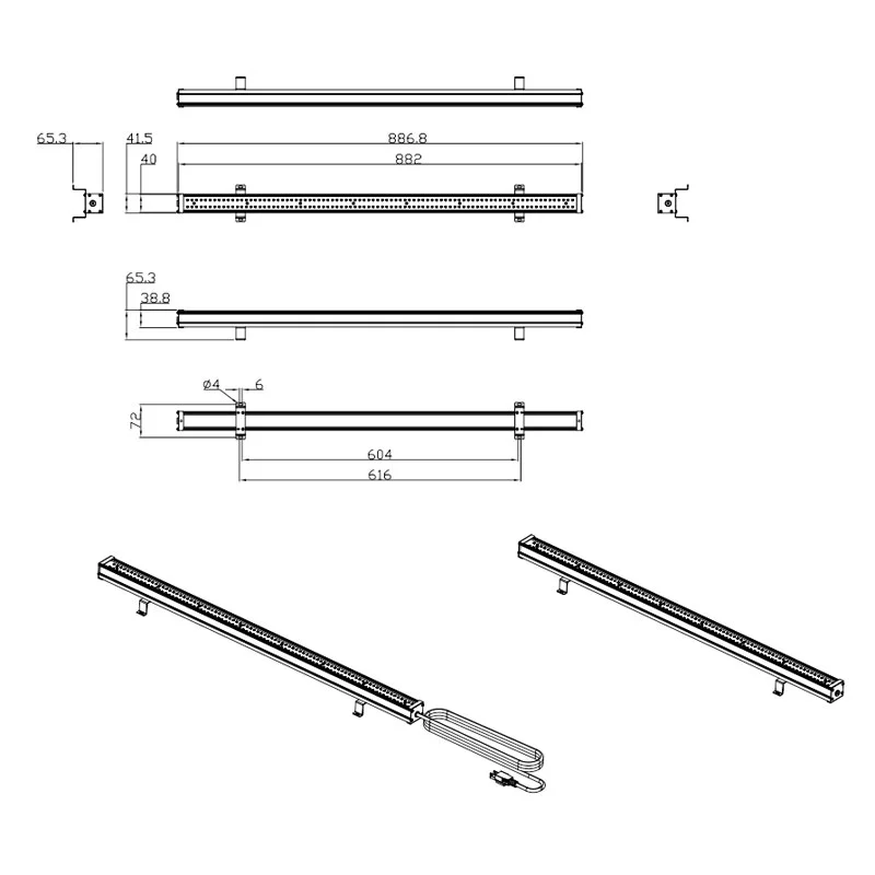 Tube en aluminium LED lampe de remplissage des plantes 