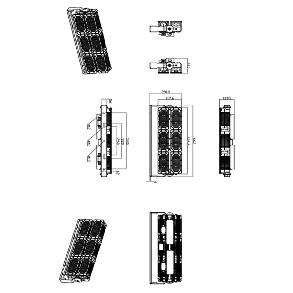 Éclairage marin de haute qualité 420w LED - LX - fl06 - 2 