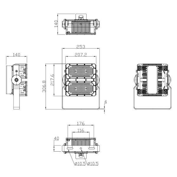 Éclairage marin de haute qualité 150W LED - LX - fl02 